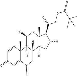 Clocortolone pivalate, CAS No. 34097-16-0, YACP-034