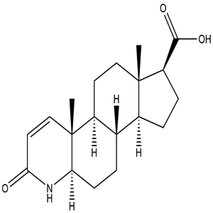 4-Aza-5a-androstan-1-ene-3-one-17b-carboxylic acid, CAS No. 104239-97-6, YSCP-178