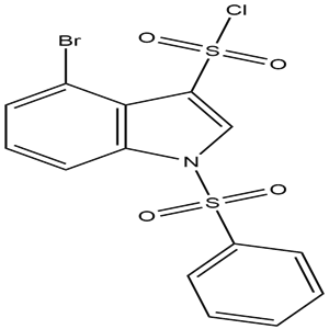 4-Bromo-1-phenylsulfonyl-3-chlorosulfonylindol, YSPC-116