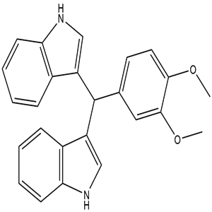 3,3'-((3,4-Dimethoxyphenyl)methylene)bis(1H-indole), CAS No. 33948-95-7, YSPC-123