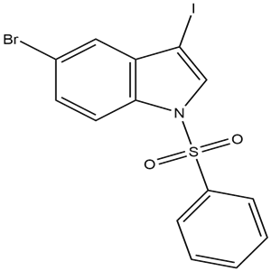 5-Bromo-3-iodo-1-(phenylsulfonyl)indole, CAS No. 582305-43-9, YSPC-148