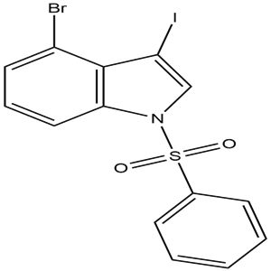 4-Bromo-3-iodo-1-(phenylsulfonyl)-1H-indole, YSPC-153