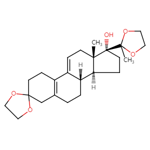 3,20-Bis(ethylenedioxy)-19-norpregna-5(10),9(11)-dien-17-ol, CAS No. 54201-84-2, YSCP-028