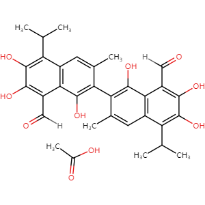 Acetate gossypol, CAS No. 12542-36-8, YCP0082