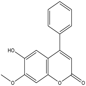 6-Hydroxy-7-methoxy-4-phenylcoumarin, CAS No. 482-83-7, YCP2122