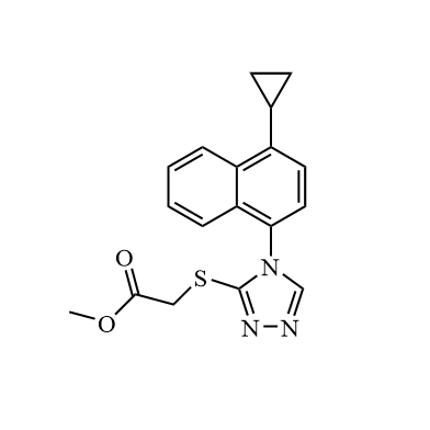 Methyl 2-[[4-(4-cyclopropylnaphthalen-1-yl)-4H-1,2,4-triazol-3-yl]thio]acetate, CAS No. 1533519-85-5